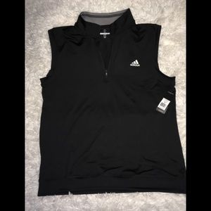 XL Adidas Black 1/4 Zip Mens Vest sz XL